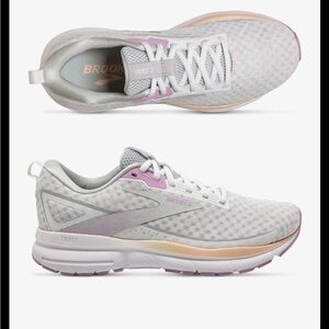 Brooks Women's Trace white lavender and apricot